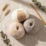 DROPS Air Yarn, Aran Weight Wool Alpaca Polyamide Blend, Natural Heathered Colourways | Teekays Yarns