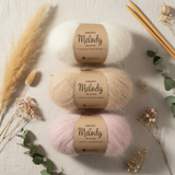 DROPS Melody Yarn, Super Chunky Weight Brushed Alpaca Wool Blend, Soft Fluffy Cushion-Wound Balls | Teekays Yarns