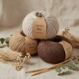 DROPS Sky Yarn, Lace Weight Baby Alpaca and Merino Wool Blend, Sandy Beige Nougat and Brown | Teekays Yarns