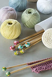 DMC Handpainted Bamboo Knitting Needles - 40cm length